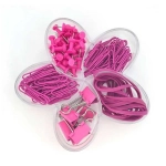 Clips Elasticos Percevejo Blinder Flor de Lótus c/5 Modelos Set Molin 23114 - Pink 