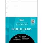 Folha para Caderno Disco Colegial Pontilhado 50 Fls 90g Branco Tilibra 351423