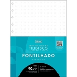 Folha para Caderno Disco Univ. Pontilhado 50 Fls 90g Branco Tilibra 351431