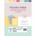 Folha para Fichário Colegial (Pequeno) Sem Pauta 80 Fls 90g Coloridas sem Pauta Cadersil 0131016