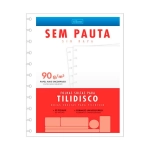 Folha para Caderno Disco Univ. Sem Pauta 50 Fls 90g Branco Tilibra 341797