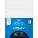 Folha para Caderno Disco Univ. Pautado 50 Fls 90g Cinza Tilibra 341789