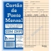 Cartão Ponto Mensal 100 Fls Palha Henry Tamoio 