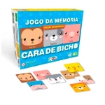 Jogo da Memória Madeira Cara de Bichos 40 Peças Pais e Filhos 2175