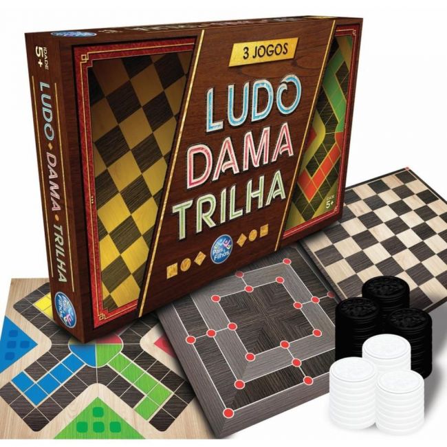 Three Play - Dama, Trilha e Xadrez Brasília/DF - Loja de Brinquedos - Pulo  do Gato