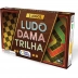 Jogo de Tabuleiro 3 Jogos Ludo / Dama / Trilha Pais e Filhos 2801.1