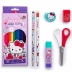 Kit Escolar Lapis de Cor 12 Cores Hello Kitty 18 Peças Leo & Leo 71616