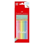 Lápis de Cor 10 Cores Tons Pastel Faber Castell Triangular 120510P