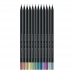 Lápis de Cor SuperSoft 12 Cores Metalica Faber Castell Redondo 120712SOFTMET