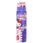 Lápis de Cor 24 Cores Sextavado Pote Hello Kitty Leo e Leo 73119