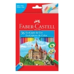 Lápis de Cor 36 Cores Sextavado Faber Castell 120136G