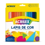 Lápis de Cor 48 Cores Sextavado Acrilex 9648