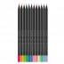 Lápis de Cor SuperSoft 12 Cores Tons Pastel e Neon Faber Castell Redondo 120712SOFTNP