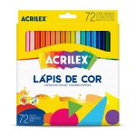 Lápis de Cor 72 Cores Sextavado Acrilex 9673