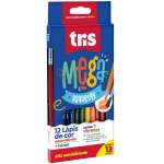 Lápis de Cor Aquarelável 12 Cores Triangular Mega Com Pincel Tris 614984