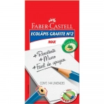 Lápis Preto Nº2 Sextavado Faber Castell 1210 HB cx c/12 Unid 1210AZS/2