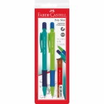 Lapiseira 0.5mm Faber Castell Poly Slim Sortido c/2 Unid + Grafite SM/05SLIMM