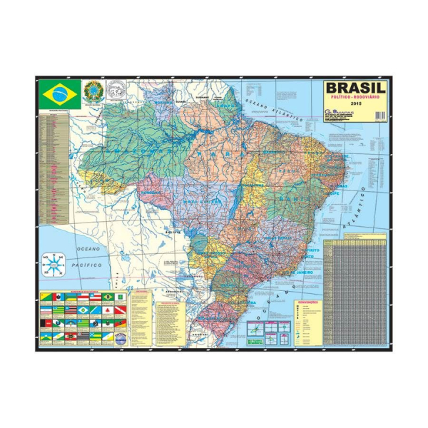 Mapa Político Brasil - Glomapas na Papelaria Art Nova