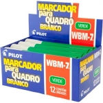 Pincel Marcador Quadro Branco Recarregável Pilot WBM-7 cx 12 Unid - Verde