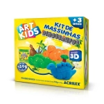 Kit de Massinhas de Modelar Dinossauro 3D ArtKids Acrilex 40047