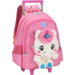 Mochila com Rodas e Alça Unicórnio Rosa Petit Up4You IC39967UP-PK