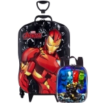 Mochila com Rodas + Lancheira Avengers Homem de Ferro 3D 3850BM22 Diplomata