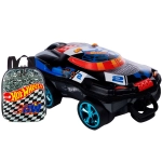 Mochila com Rodas + Lancheira Hot Wheels Terrain Storm Preto 3D 2500GM21 Diplomata