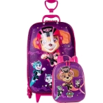 Mochila com Rodas + Lancheira Patrulha Canina Skye Jet 3D 2993FM21 Diplomata