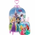 Mochila com Rodas + Lancheira Princesas Castelo 3D Diplomata 2823AM23