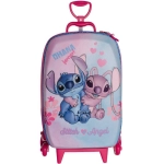 Mochila com Rodas Stitch e Angel 3D Diplomata 3857DM24