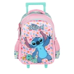 Mochila com Rodas Stitch Rosa Luxcel IC41552SC