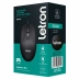 Mouse Óptico USB 1600 DPI 3 Botões Black Rat Preto Letron 74304