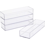 Organizador Modular Prime 24,5 x 8,5 x 4,5 cm Cristal c/4 Unid Maxcril 10420016