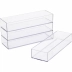 Organizador Modular Prime 24,5 x 8,5 x 4,5 cm Cristal c/4 Unid Maxcril 10420016