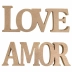 Palavra Decorativa Amor/Love 18mm MDF