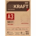 Papel Kraft A3 180g 297 x 420mm pct c/50 Fls Jandaia 1131