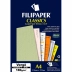 Papel Vergê A4 180g c/50 Fls Turmalina Filipaper 00996