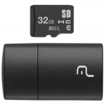 Pen Drive 32GB 2 em 1 Leitor USB + Cartão de Memória Multilaser