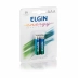 Pilha AAA Palito Alcalina Elgin 1,5V c/2 Unid Elgin 82154