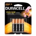 Pilha AAA Palito Alcalina Duracell 1,5V c/8 Unid MN2400B8 