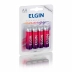 Pilha Recarregável AA Elgin 2500 mAh 1,2V c/4 Unid 82173