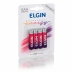 Pilha Recarregável AAA Palito Elgin 1000 mAh 1,2V c/4 Unid 82171