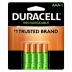 Pilha Recarregável AAA Palito Duracell 900 mAh 1,5V c/4 Unid 