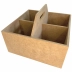 Porta Talher MDF 6mm Grande 25 x 25 x 12 cm 4 Divisórias