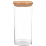 Pote de Vidro Hermético Quadrado 400ml Tampa de Bambu Cazamix 321.517.100