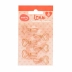 Prendedor de Papel Decorado 25mm Rosé Love Heart cx c/6 Unid Molin 23014