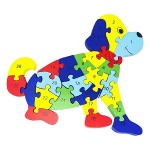 Kit 6 Quebra-cabeças Cachorros Cognitivo de 16 peças cada