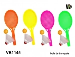 Raquete Plástica + Bola e Peteca Vipimport VB1145