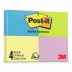 Recado Adesivo 38 x 50mm Neon 3M Post-it 653 4 Blocos c/100 Fls - 4 Cores