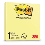 Recado Adesivo 76 x 76mm 3M Post-it 654 c/100 Fls - Amarelo